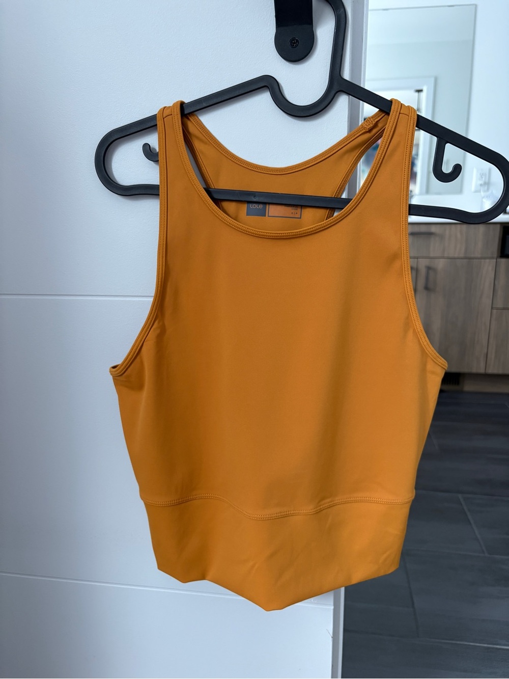 Lole Women's workout Tank Top in Mustard